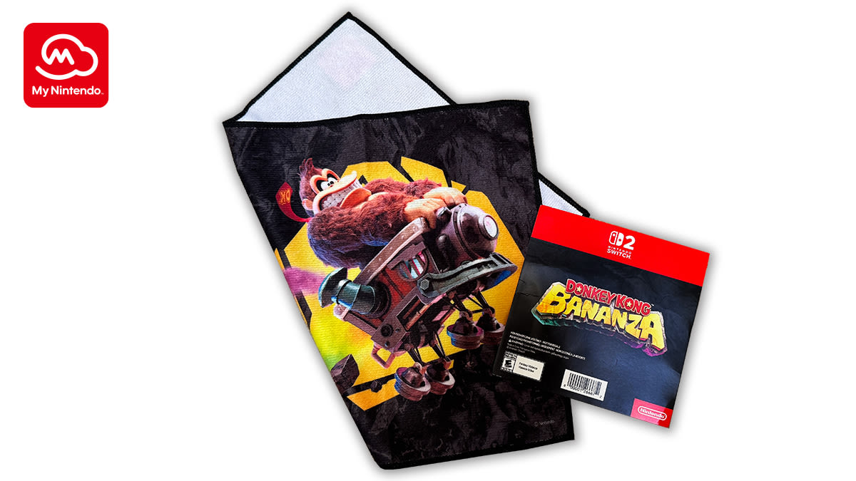 DONKEY KONG(B)ブランケット(F)タオル(G)チャーム(H)バック Donkey Kong™ Bananza Rally Towel - Nintendo Official Site